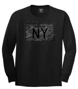 Kings Of NY Granite Print Boys Kids Long Sleeve T-Shirt