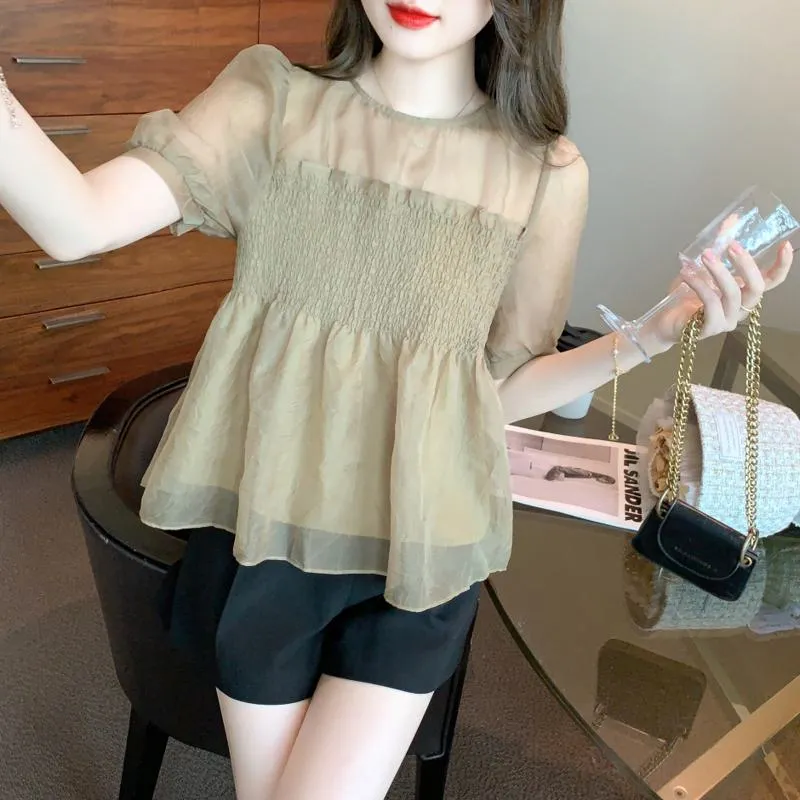 Lace Fairy Loose-Fit Chiffon Blouse