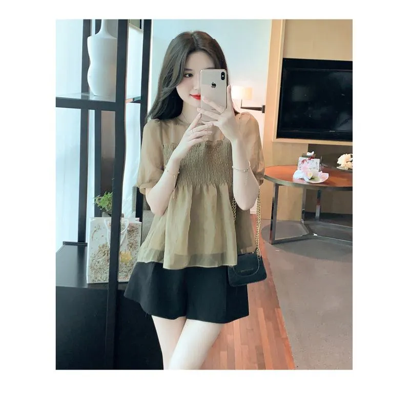 Lace Fairy Loose-Fit Chiffon Blouse