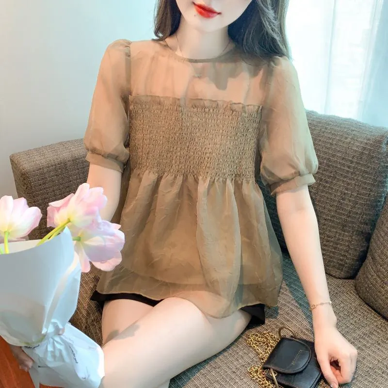 Lace Fairy Loose-Fit Chiffon Blouse