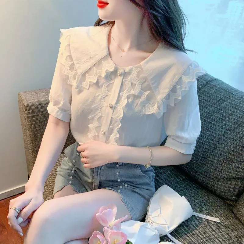 Lace Fairy Patchwork Chiffon Blouse