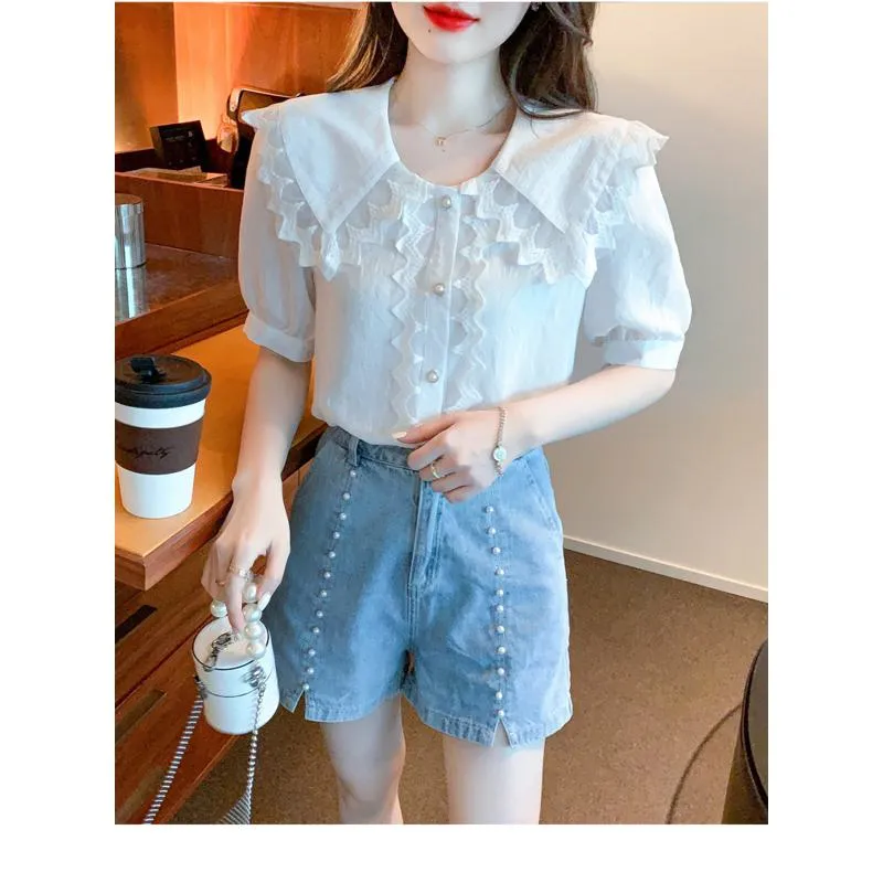 Lace Fairy Patchwork Chiffon Blouse