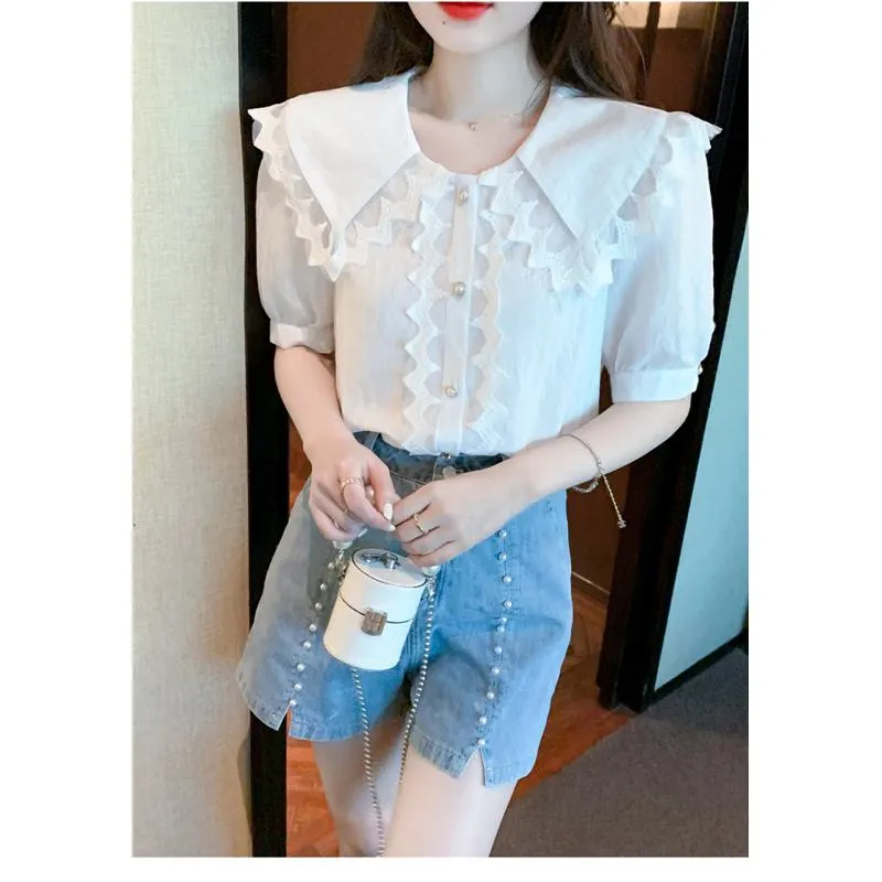 Lace Fairy Patchwork Chiffon Blouse