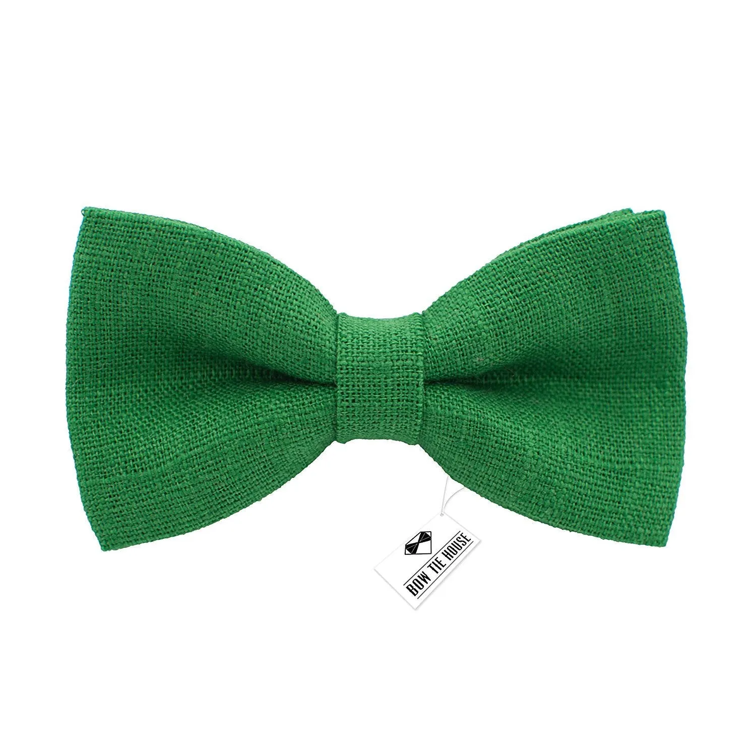 Linen Green Bow Tie