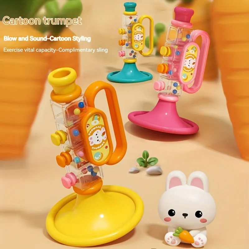 Little Rabbit Horn Cartoon Harmonica Babys Musical Whistle Toy