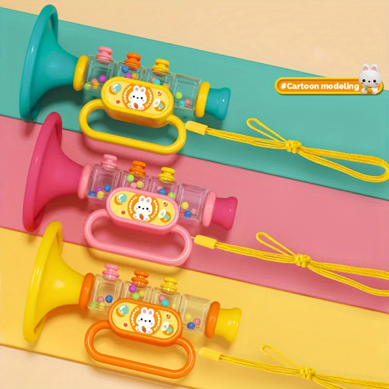 Little Rabbit Horn Cartoon Harmonica Babys Musical Whistle Toy