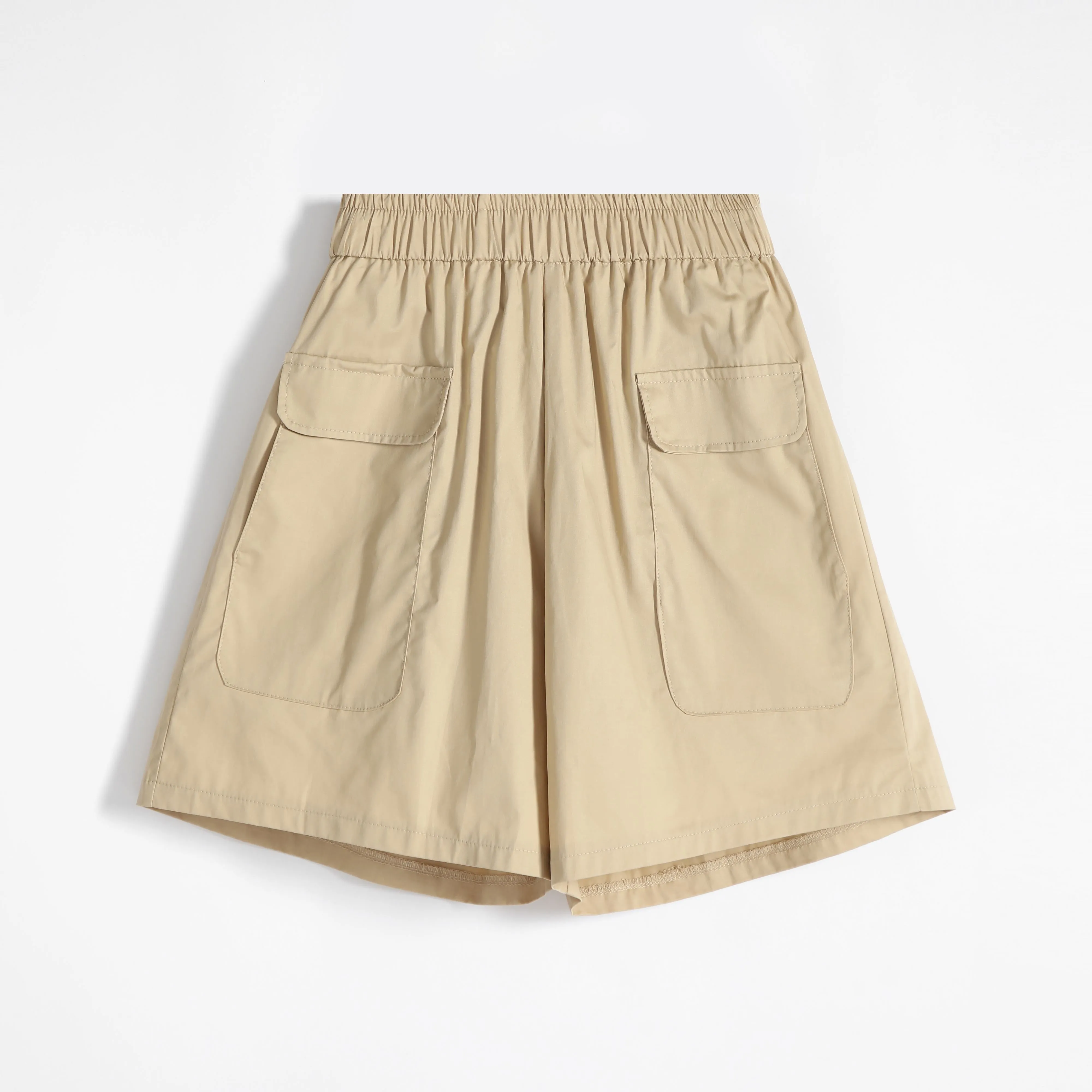 Loose Fit Thin High-Waisted Workwear Casual Solid Color Shorts