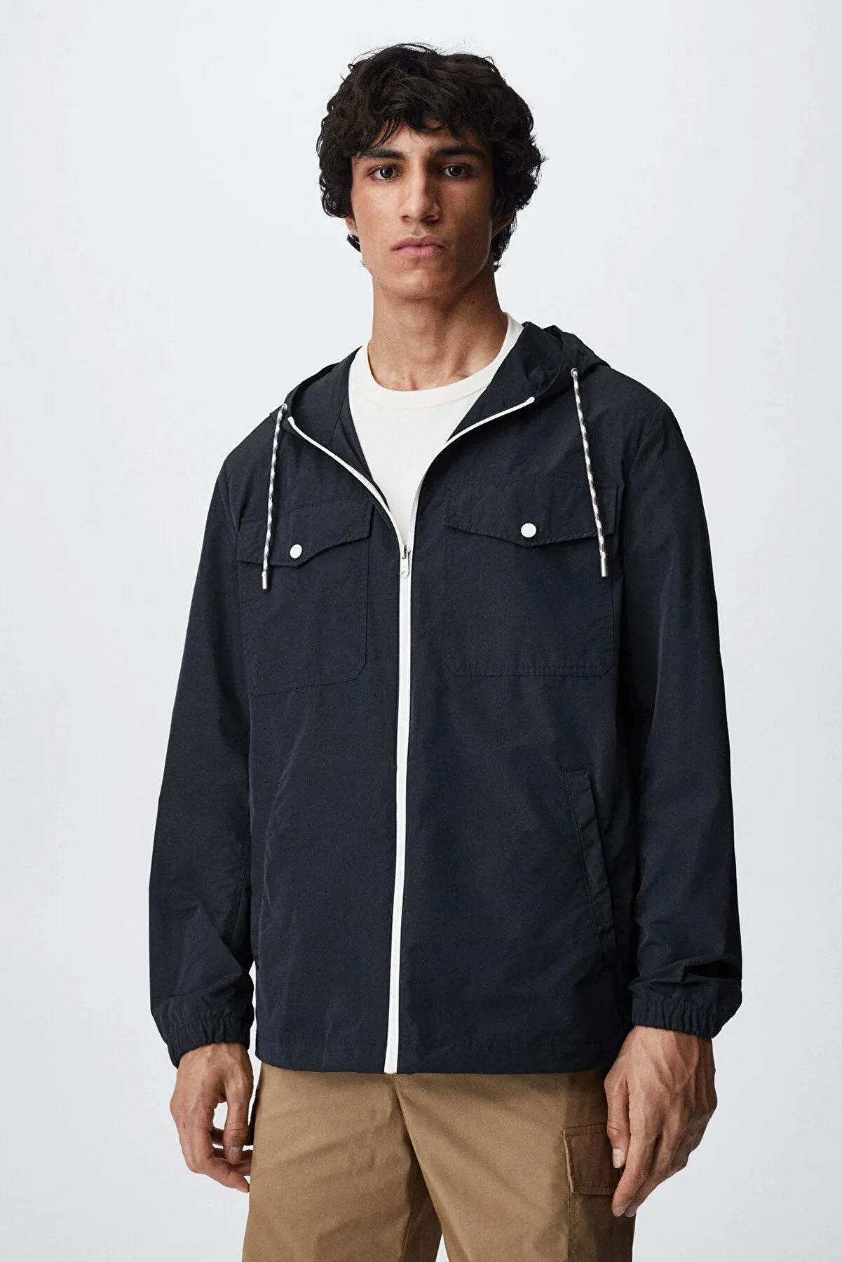 Mango Men's Navy Blue Jacket