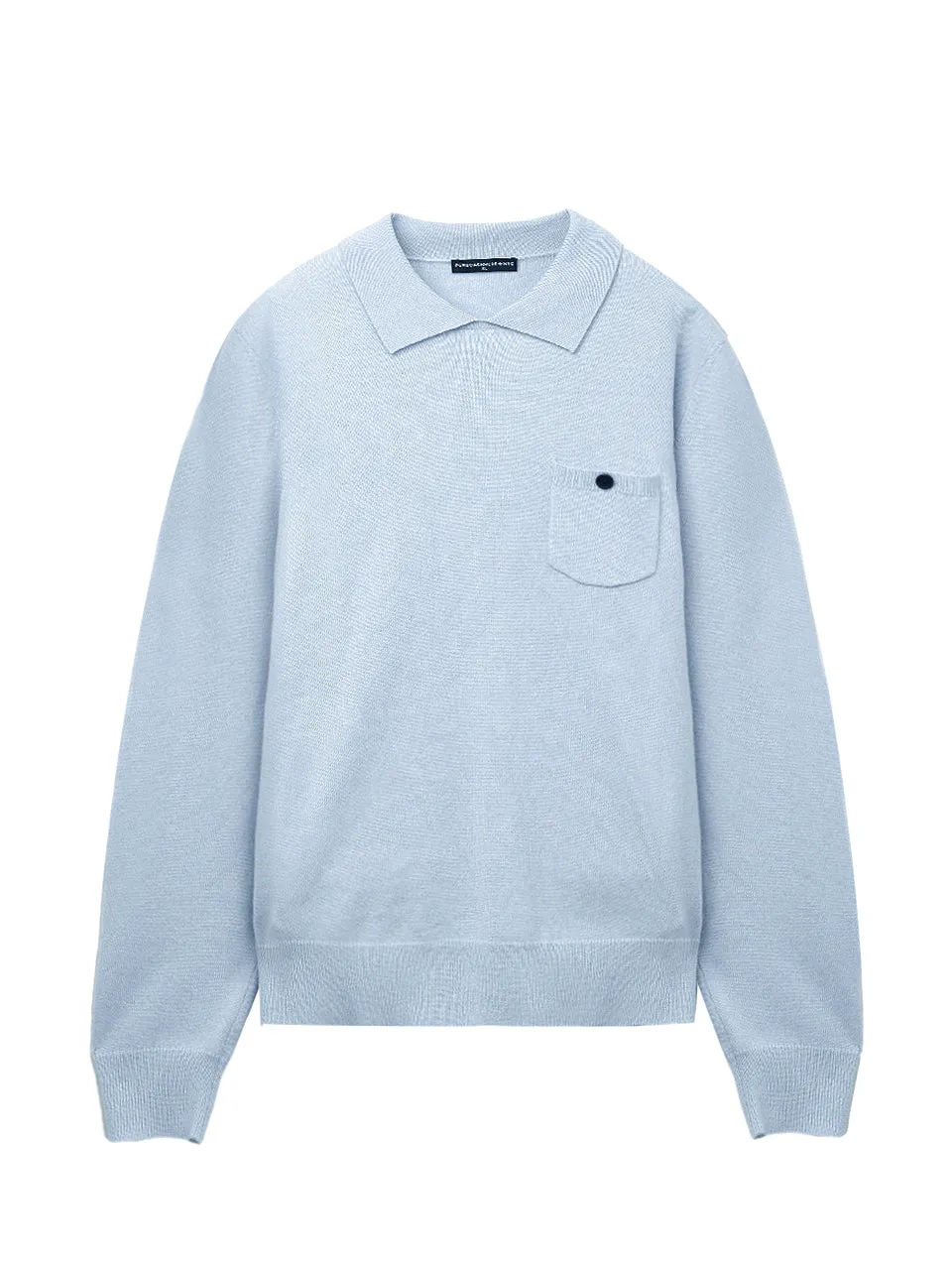 Men Polo Sweater_Baby Blue