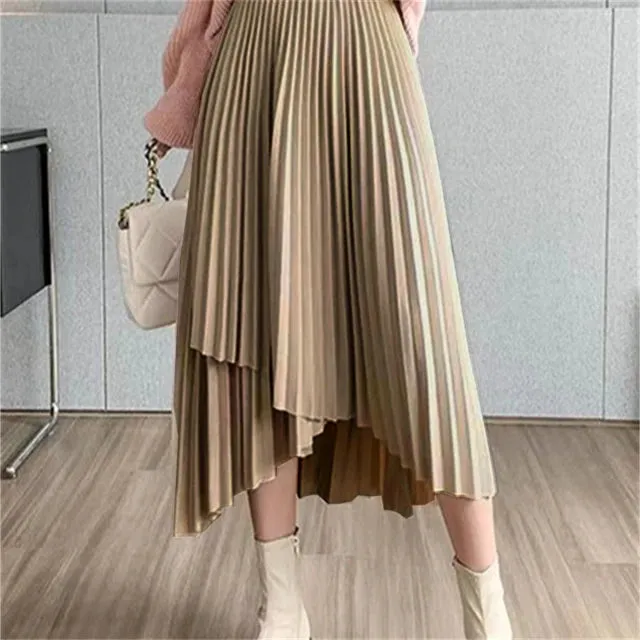 Mesh Floral Skirt For Women 2023 Autumn Winter Lace Flocking Big Swing Elastic High Waisted Fashion Elegant Mujer Party A-Line