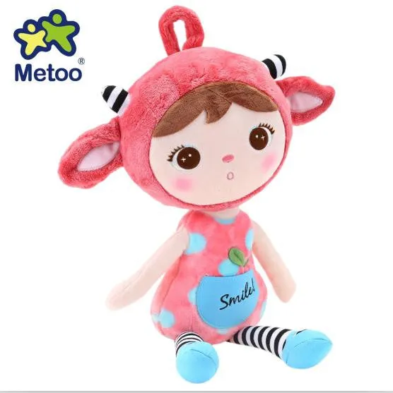 Metoo Doll Plush Cute Stuffed Cartoon Animal Design Babies Plush Toy Doll Baby for Kids Birthday / Christmas Gift Metoo Dolls