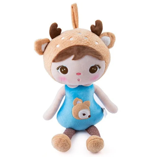 Metoo Doll Plush Cute Stuffed Cartoon Animal Design Babies Plush Toy Doll Baby for Kids Birthday / Christmas Gift Metoo Dolls