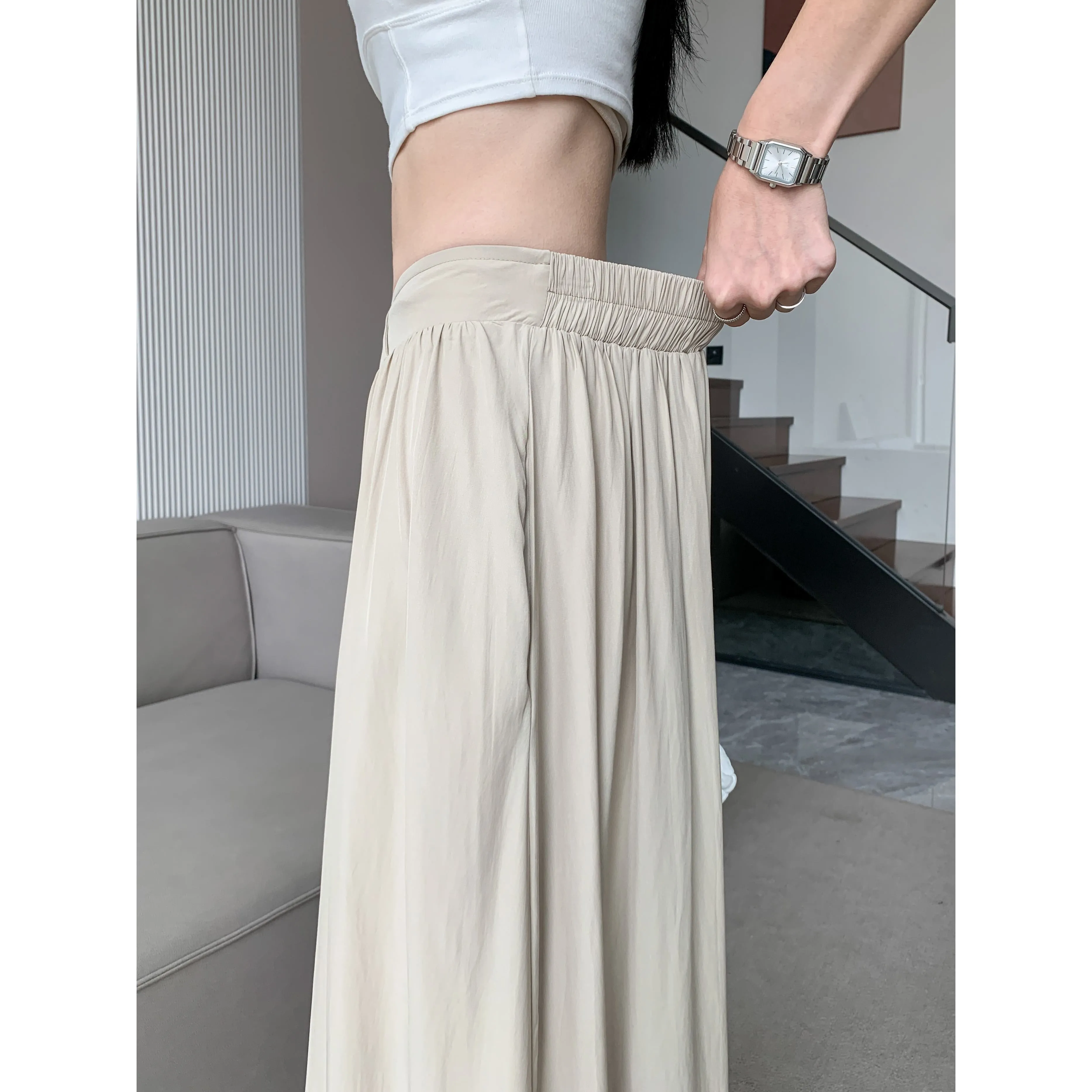 Midi Loose Fit High-Waisted Simplicity Skirt