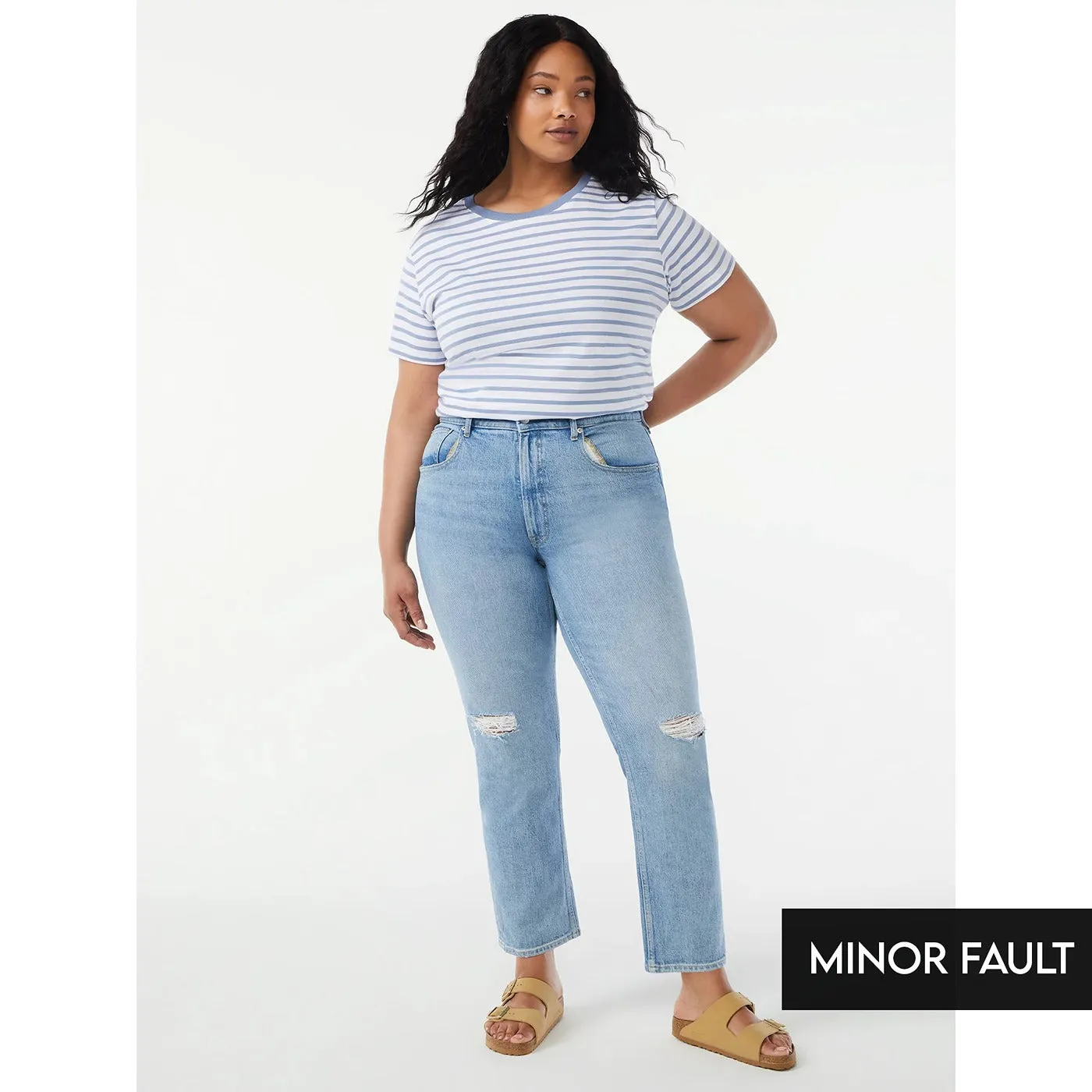 (Minor Fault) Super High Rise Straight Jeans