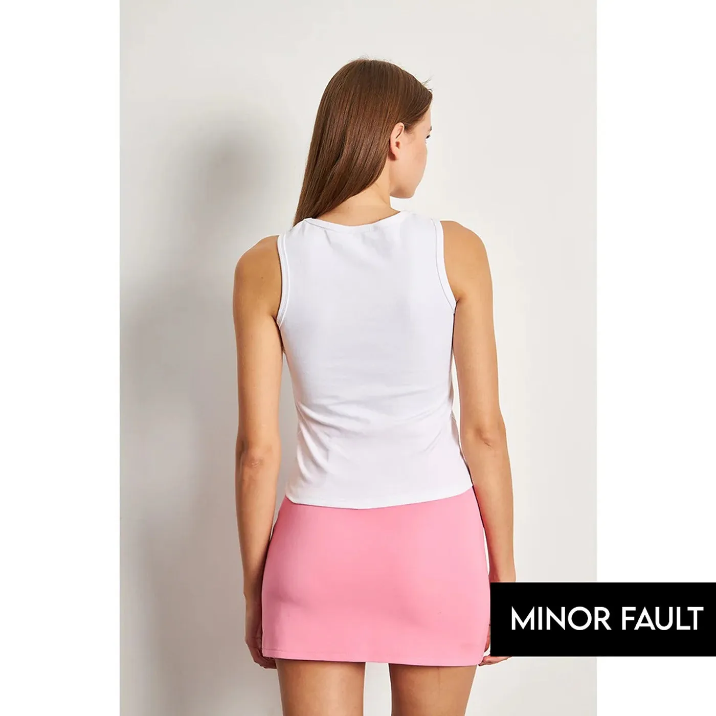 (Minor Fault) White Basic Tank Top