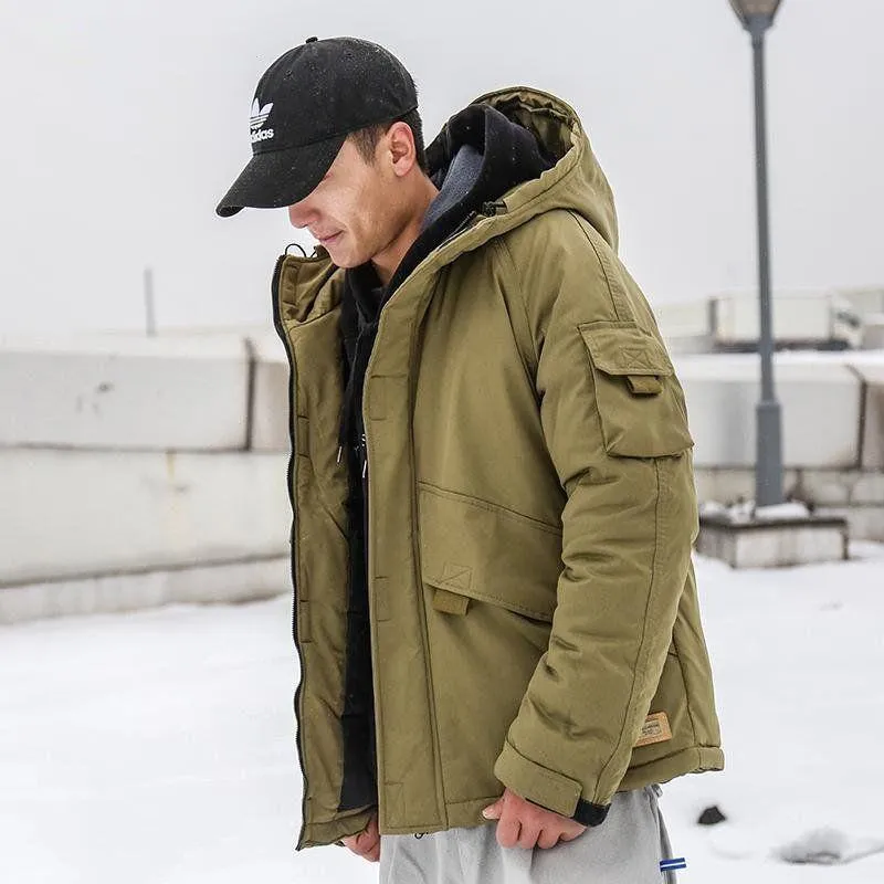 Monochrome Hooded Pocket Parka