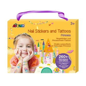 Nail Stickers and Tattoos Box Set - Princess