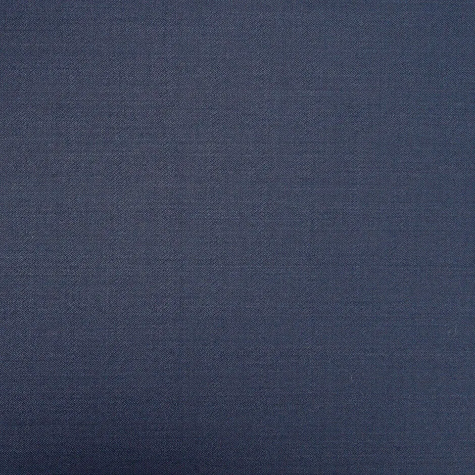 Navy Blue Stretch Wool Gaberdine