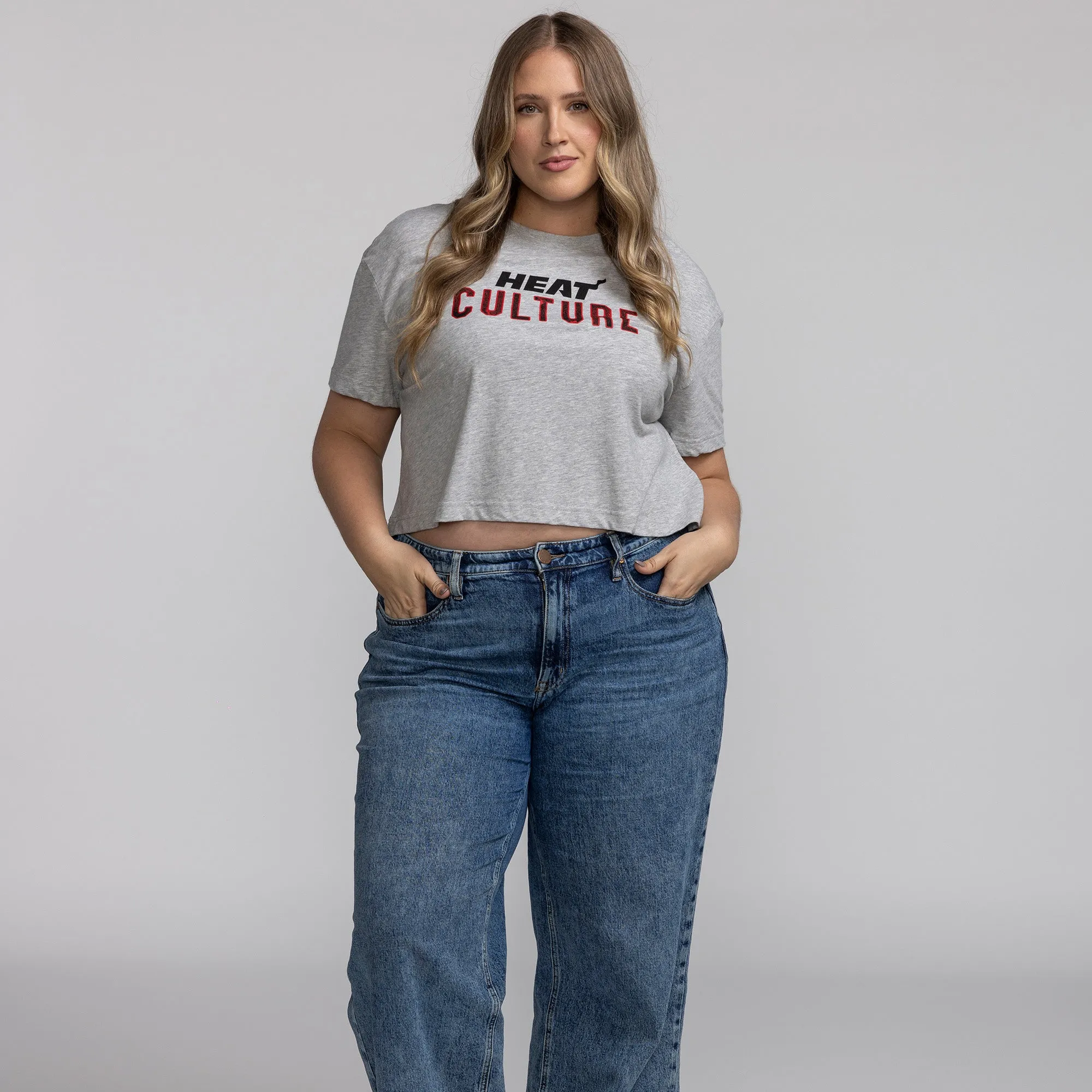 Nike HEAT Culture: Blood Red Grey Women's Crop Tee