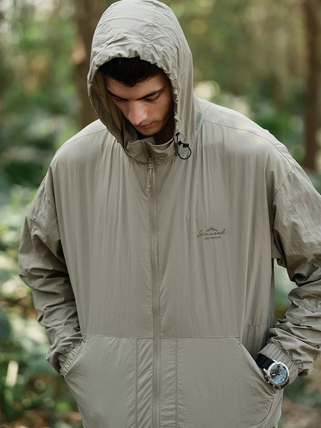 Oversize Hooded Jacket - Thin Soft Shell Jackets for Men