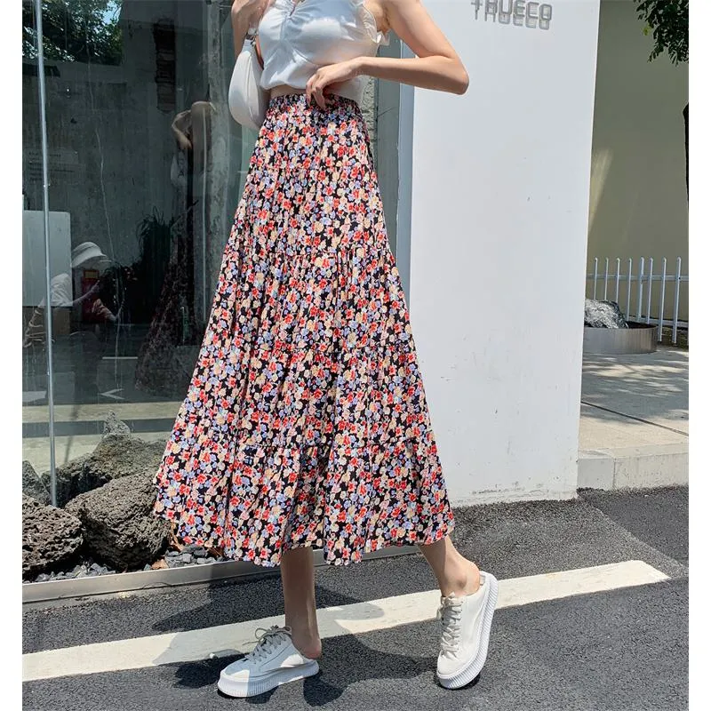 Patchwork Floral Full Skirt Fairy Mesh Skirt