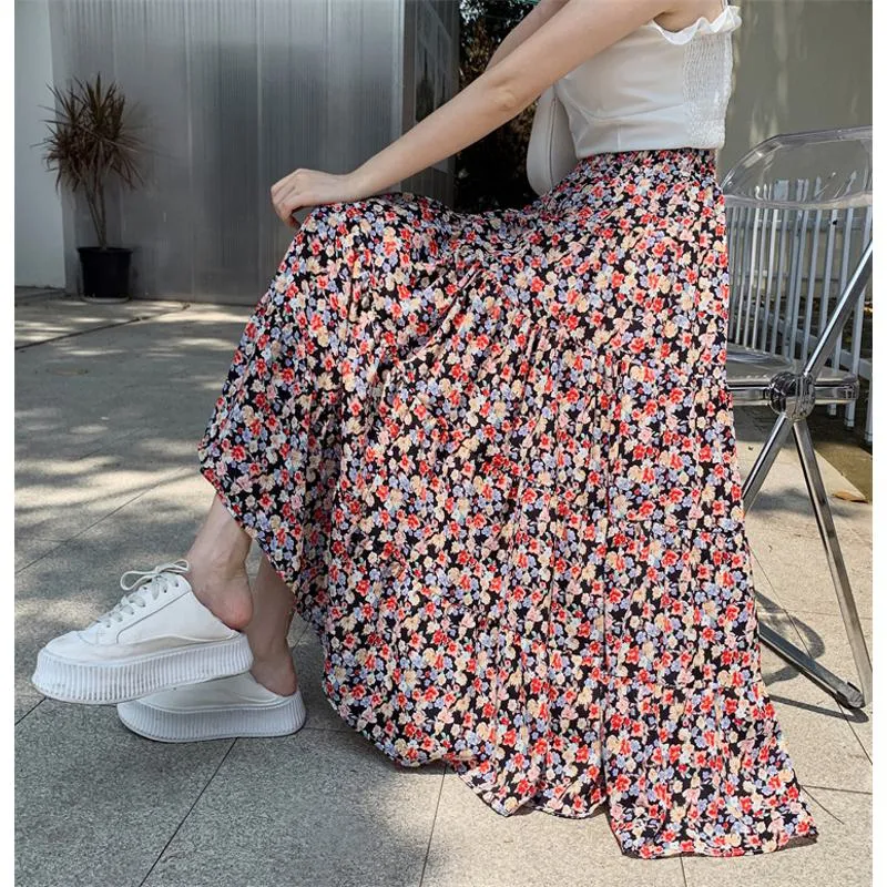 Patchwork Floral Full Skirt Fairy Mesh Skirt