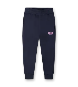 Pink Logo Sweatpants Marine Blue