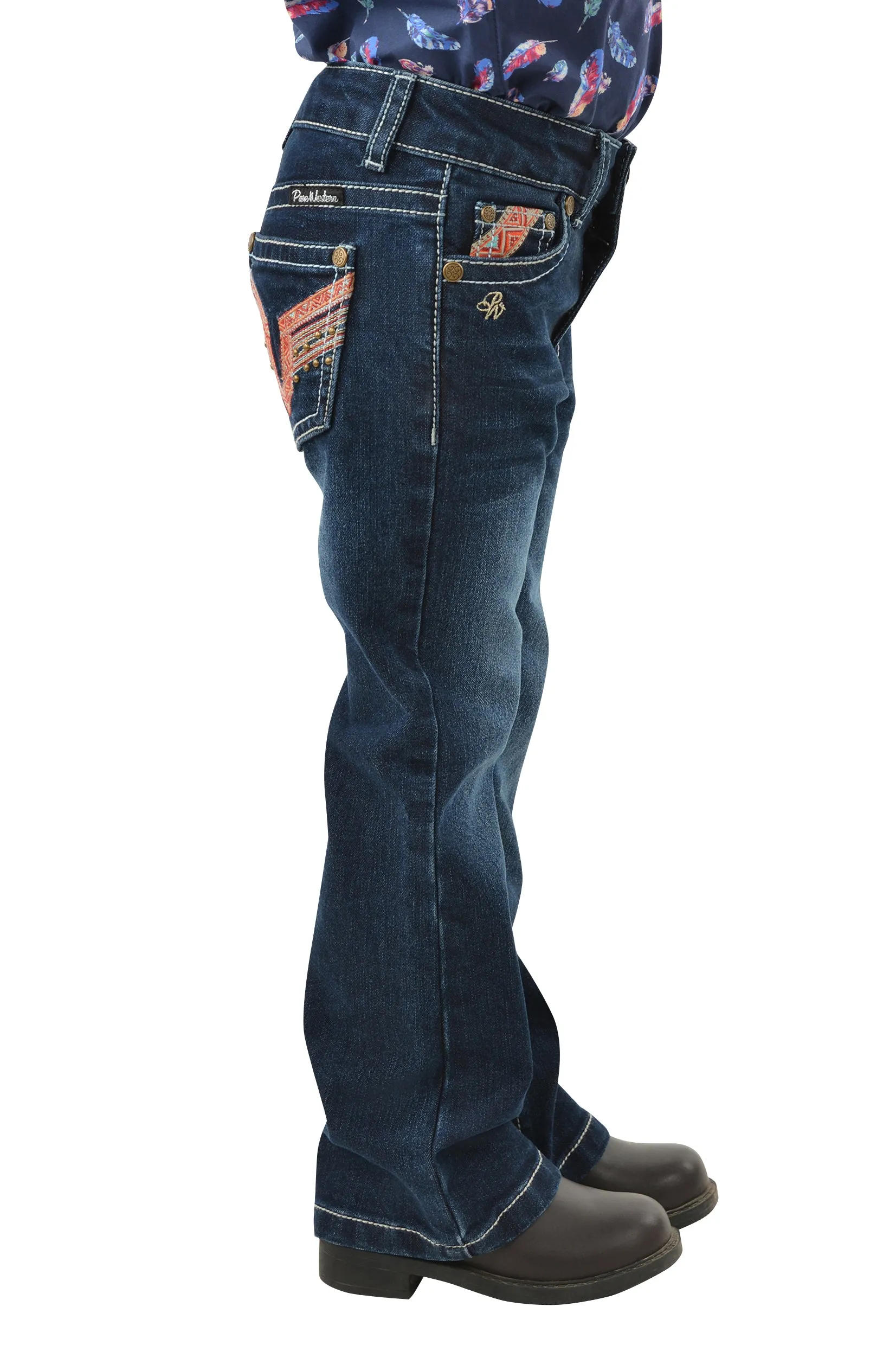 Pure Western Girls Aztec Boot Cut Jean - PCP5211726