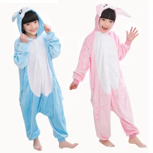 Rabbit Hooded Kigurumi Onesies Pajamas Easter Costume For Kids