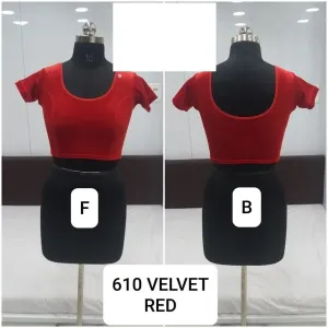 Readymade Stretchable Red Blouse For Women