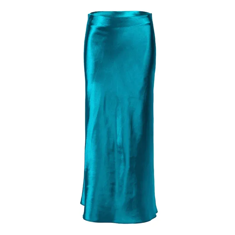 Satin Summer Fashion Soft High Waist Skirt