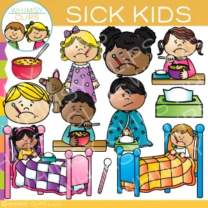 Sick Kids Clip Art