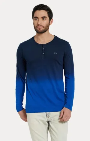 Spykar Blue Colourblock Slim Fit Men T-Shirts