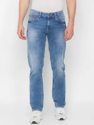 Spykar Men Mid Blue Solid Relaxed Mid-Rise Jeans (Ricardo)