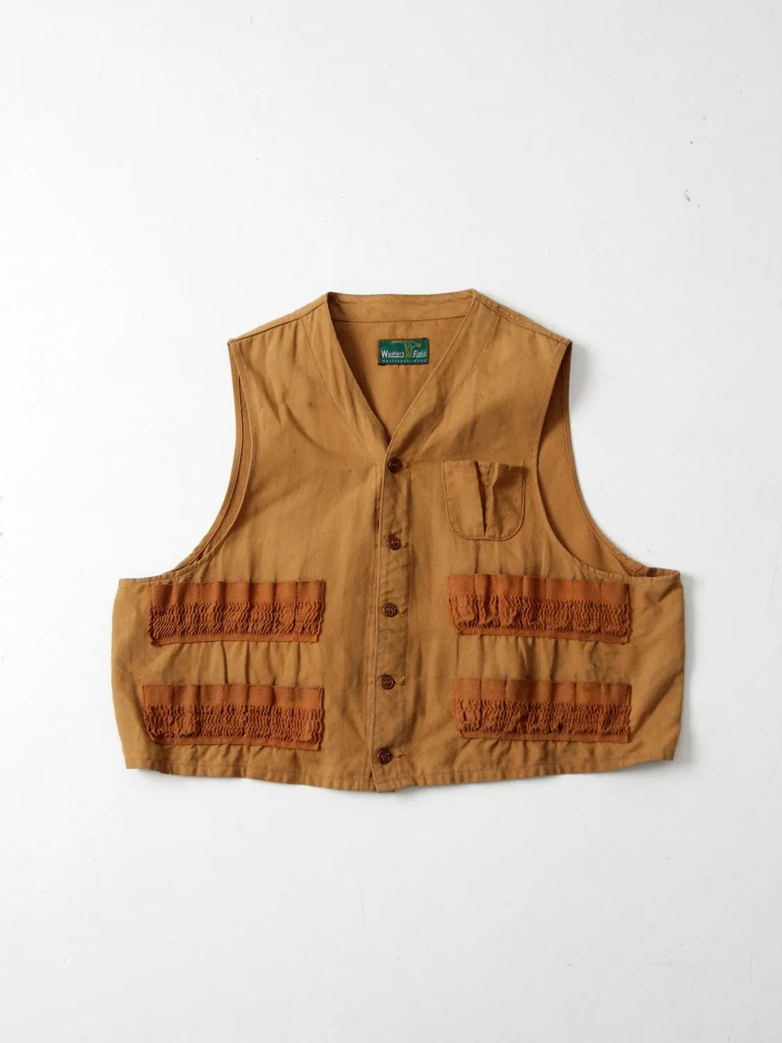 vintage 50s Western Field Montgomery Ward hunting vest