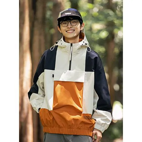 Waterproof Camping Patchwork Anorak