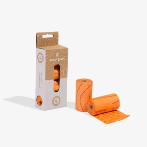 Zee Dog Plant Based Dog Poop Bags Orange 60 Pack